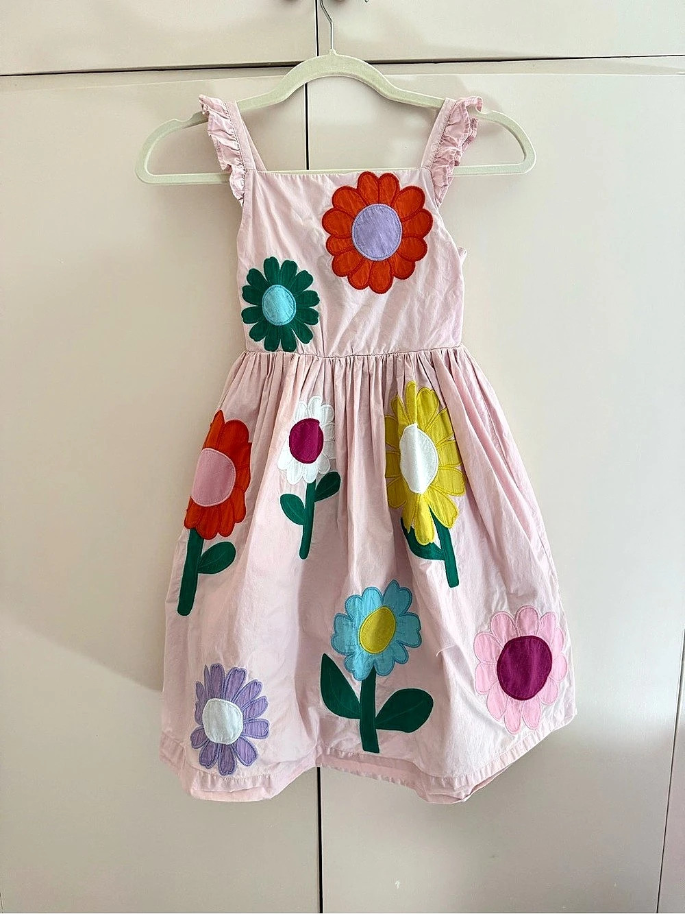 Mini Boden Girls Floral Dress Pink & Multicolor Size 7-8Y